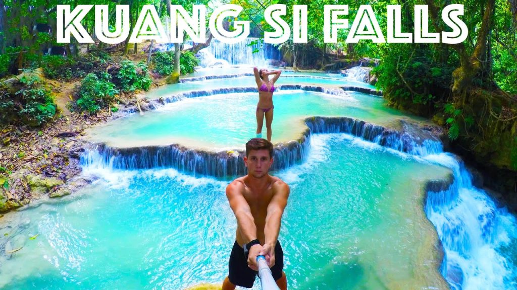 MOST BEAUTIFUL PLACE in the WORLD! Kuang Si Falls, Laos